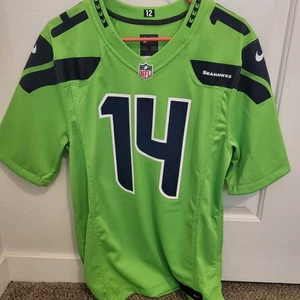 SEATTLE SEAHAWKS JERSEY #14 D. K. METCALF JERSEY ACTION GREEN NIKE MENS SMALL - Picture 1 of 5