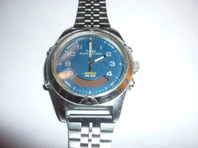 Timex EXPEDITION INDIGLO ANA-DIGI ALARM WR 50M MEN'S WATCH - Image 1 of 4