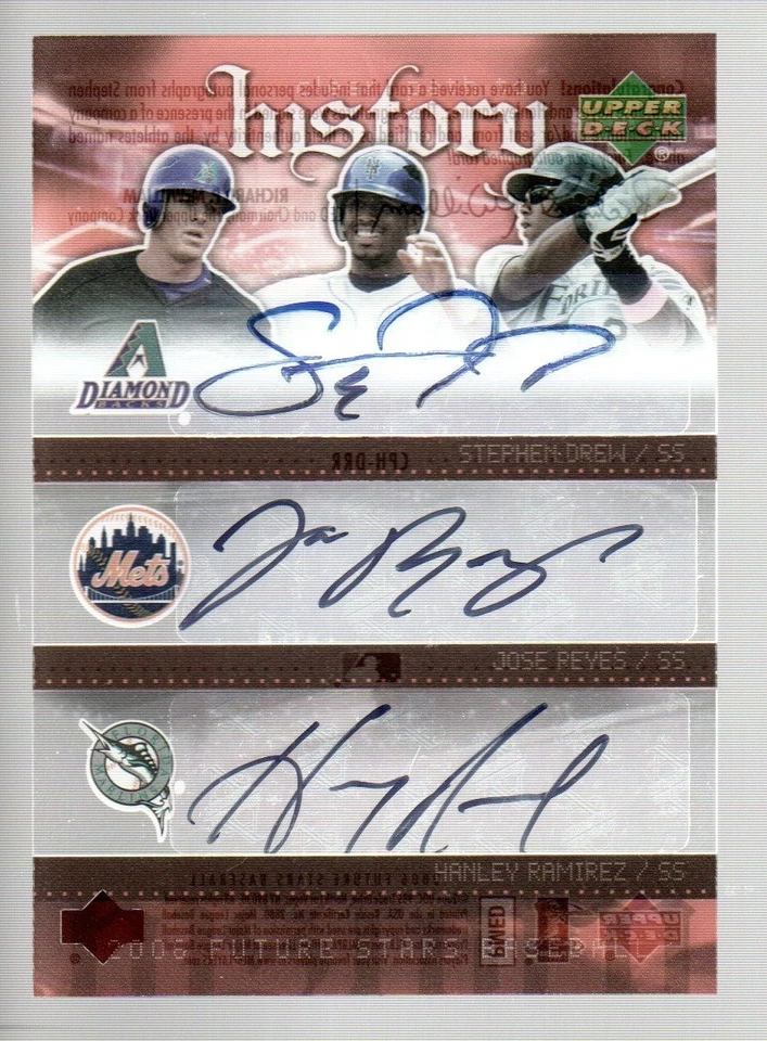 Upper Deck Future Stars 2006 triple automático #DRR Drew/Reyes/Hanley Ramírez Foto 1 de 1