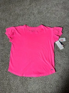 Vineyard Vines Youth Large Short Sleeve Pink T Shirt Girls Ruffled Sleeves P54 - Picture 1 of 10