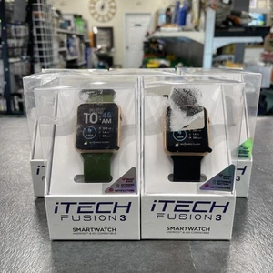 iTech Fusion 3 Unisex Adult Rectangular Smart Watch Lot Of 5 - Picture 1 of 10