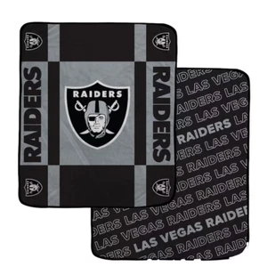 Las Vegas Raiders NFL Pegasus 60x70 Reverse Block Ultra Lux Soft Throw Blanket - Picture 1 of 3