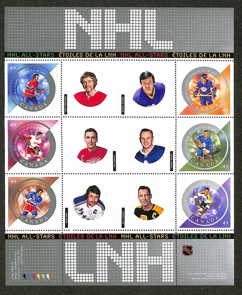 CANADA - MINT SOUVENIR SHEET - VFNH - SCOTT 2017 - NHL ALL STARS - 2004 - Image 1 of 1