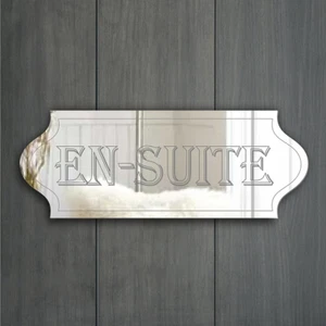 EN-SUITE Türschild Schild Beschilderung personalisieren Name / Zimmer Acryl Spiegel Geschenk - Bild 1 von 11