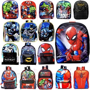 Niños Niños Bolso Escolar Mochila Bolso Mensajero Vengadores Batman DC Spiderman - Imagen 1 de 80