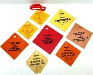 Yreka High School Program 1938 Football Flyers Lot of 8 Cardboard Items  (B70 - Picture 1 of 2