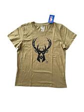 Milwaukee Bucks NBA T-Shirt (Size M) Women's Preferred Logo Top - New