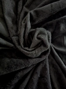 Black Brushed Sueded Stretch Knit Vintage Fabric 1 piece 46" W x  3 yd L - Picture 1 of 6