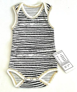 Claesen’s baby Sleeveless body suit Black and white stripes - Picture 1 of 6