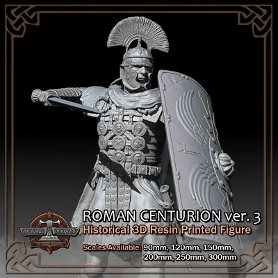 Roman Empire Centurion 3 - Scale 1/18 to 1/6 - 3D Resin Printed Figure Model Kit - Image 1 of 4