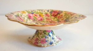 Plato de caramelo/baratija Royal Winton Summertime Chintz floral 6,25" patas anchas - Imagen 1 de 9