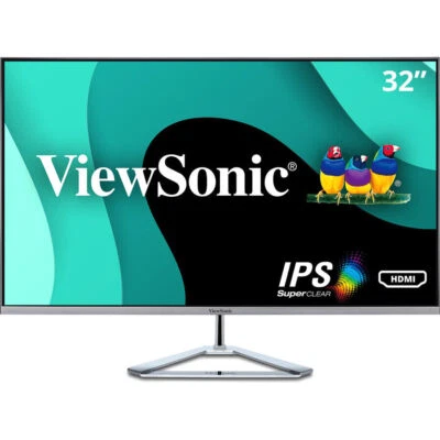 ViewSonic VX3276-MHD Monitor 1080P IPS w a Stylish Ultra-Slim Frameless Design - Image 1 of 4