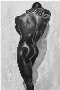 Original painting. Contemporary art. male picture. art figurative. Portrait male - Picture 1 of 9