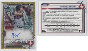 2021 Bowman Chrome Prospect HTA Gold Shimmer Refractor /50 Gabriel Maciel Auto