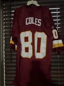 VINTAGE Laverneus Coles Red Redskins Reebok Jersey #80 Size XXL RARE. Has Stains - Picture 1 of 8