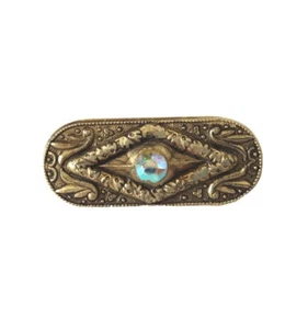 Spilla donna spilla strass tono oro art deco Austria estate gioielli - Foto 1 di 2