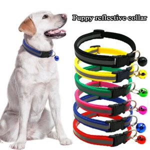 Reflektierendes Nylon-Schnallenhalsband Für Hunde Und Katzen Reflektierende  ≌ - Picture 1 of 33