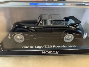 TALBOT LAGO T26 PRESIDENT VINCENT AURIOL 1950 1/43 CAR MODEL BY NOREV - Picture 1 of 7