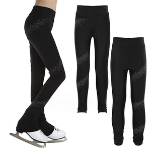 Collant Palestra Bambini Pantaloni Pattinaggio Pattinatore Competizione Palestra Pantaloni Tupa Neri - Foto 1 di 15