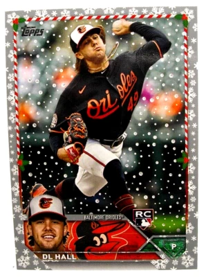 *LIQUIDATION* 2023 TOPPS BASEBALL HOLIDAY RC DL HALL SNOW METALLIC # H147 - Image 1 of 2