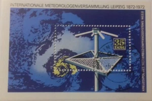 Briefmarken DDR BLOCK 35 "Internationale Metereologenversammlung Leipzig" 1972  - Bild 1 von 1