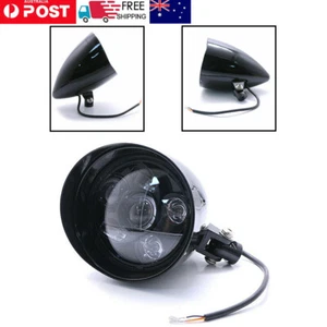 Black Front Housing Fits Headlight Head Lamp Fits For Honda Harley Yamaha Suzuki - Picture 1 of 7