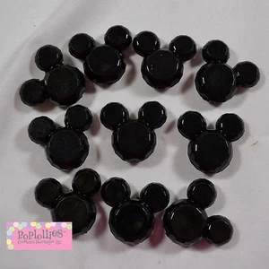 Lote de 10 cuentas de chicle GRUP MOUSE NEGRO cuentas gruesas collar de joyería - Imagen 1 de 2