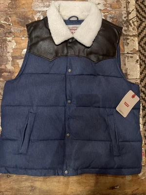 Chaleco Levi Alto Loft Aislamiento Grande Hombre Cuero Abombado Foto 1 de 4