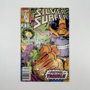 Vintage 1990 Silver Surfer #44 Newsstand Key Comic Infinity Gauntlet Marvel - Picture 1 of 13