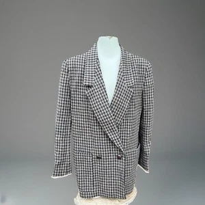 Vintage 90s Giorgio Sant’ Angelo Wool Blazer Brown Women 8 Academia - Picture 1 of 8