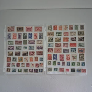 2 sheets Vintage lot of Used Stamps 96 in total - Picture 1 of 9