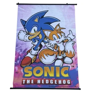 Sonic The Hedgehog Colgante de Pared Pergamino Banner Sonic & Tails Taiwan 31x41 2011 - Imagen 1 de 4