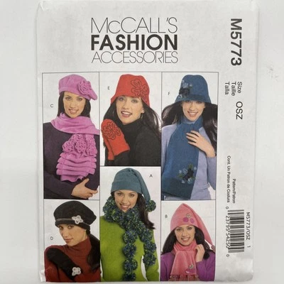 McCall's M5773 6 Hats 4 Scarves 2 Mittens Uncut - Image 1 of 4