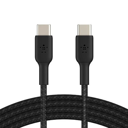 Belkin BoostCharge Braided USB-C to USB-C Cable (1M) - Black (CAB004bt1MBK), 60W - Image 1 of 1
