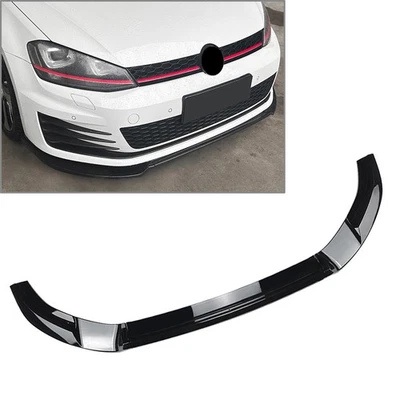 Front Bumper Splitter Spoiler Lip Fit Volkswagen Golf MK7 R R-Line 2014-2020 - Image 1 of 4