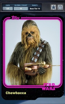 Star Wars Card Trader Chewbacca PINK 10cc 2015 Wave Digital - Chewie SWCT - Image 1 of 3