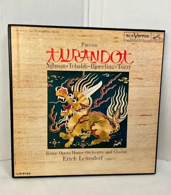 Puccini Turandot Nilsson Tebaldi Bjoerling 3 LP Record Vinyl RCA LSC-6149 - Image 1 of 2