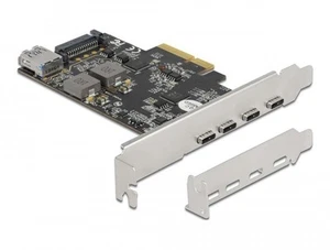 4043619900596 DeLOCK PCI Express x4 Karta do 4 x USB Type-C + 1 x USB Typ-A - Su - Zdjęcie 1 z 5