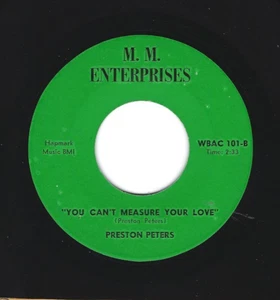 RNB/DEEP SOUL 45 Preston Peters/Nate Jones M.M. Enterprises 100/101 - Picture 1 of 2