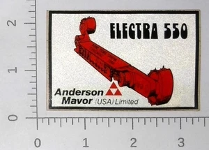 Calcomanía adhesiva vintage Anderson Mavor USA Limited Electra 550 minería de carbón - Imagen 1 de 1