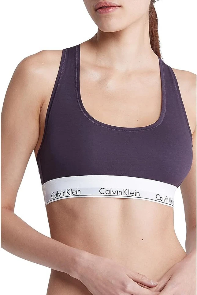 Bralette moderno con logotipo de algodón Calvin Klein - F3785 Foto 1 de 1