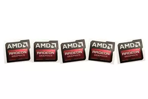 5 pcs AMD Radeon Graphics Skylake Sticker Logo Decal Badge 16.5mm x 19.5mm  - Picture 1 of 1