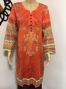 Ethnic Trendy Khaadi Designer Lawn Kurti Kurta Top Tunic Casual  44Chest Large