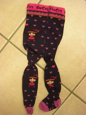 ewers Strumpfhose , lila mit Herzen und kleinem Indianermädchen.   NEU!!! - Bild 1 von 3