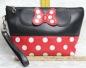 Mini Mouse Ears Polka Dot Cosmetic Zipper Bag - Picture 1 of 6