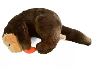 Otter Plush Beaver Unipak Stuffed Animal Toy Lovey Holding Orange Star Mammal - Picture 1 of 9