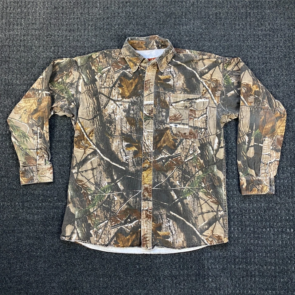 Vintage Gamehide RealTree Camo Button Up Shirt M Hunting Outdoors Long Sleeve - Image 1 of 4
