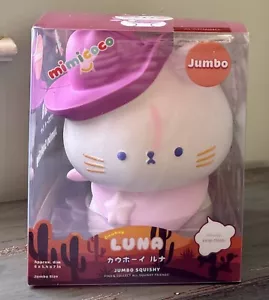 Mimicoco Jumbo Squishy Collezione da Collezione ~ Gatto Cowboy Luna con Cappello Rosa - Foto 1 di 9