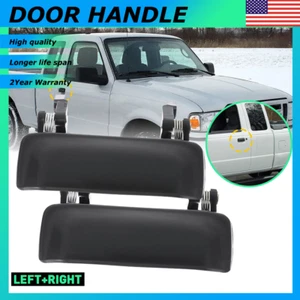2PCS Smooth Black Door Handle for Ford Ranger 1998-2011 Front Set 99 00 01 02 03 - Picture 1 of 22
