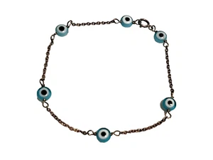 BÖSE AUGE HELLBLAU CHARM ARMBAND 7,5" (111431) - Bild 1 von 1